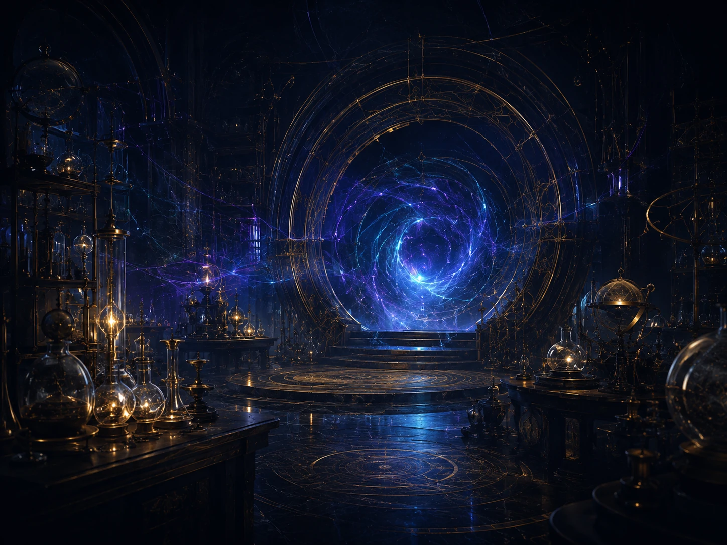 A futuristic research portal in The Lab